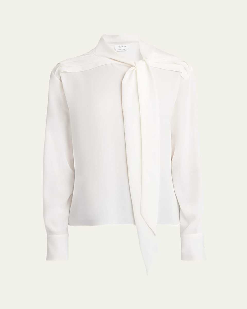 Tie-Neck Georgette Blouse